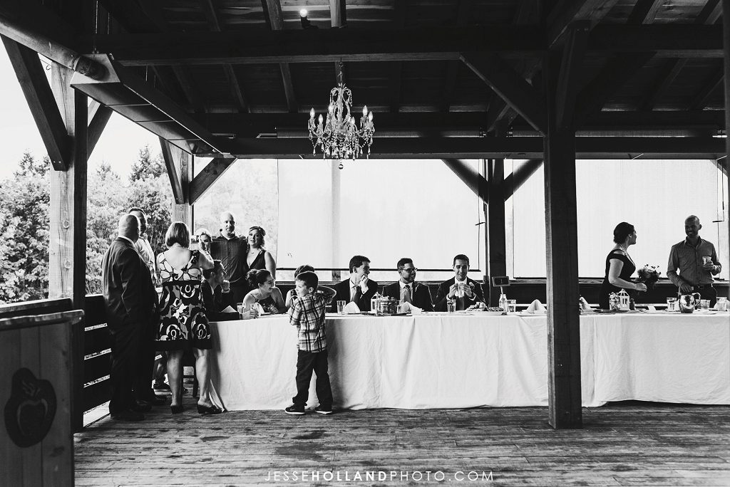 table view of merridale at wedding
