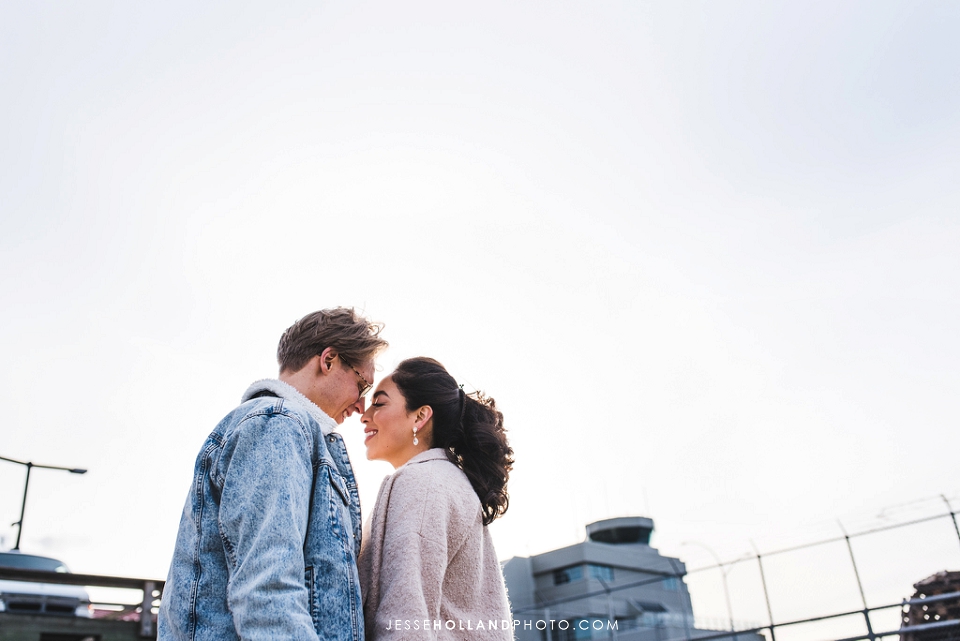 downtown engagement photography